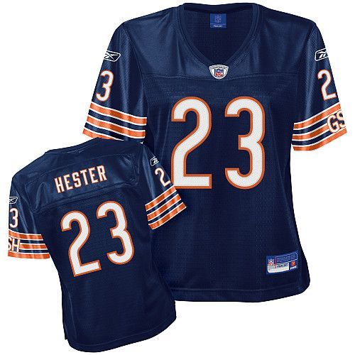 Bears #23 Devin Hester Blue Women's Team Color Stitched NFL Jersey - Click Image to Close